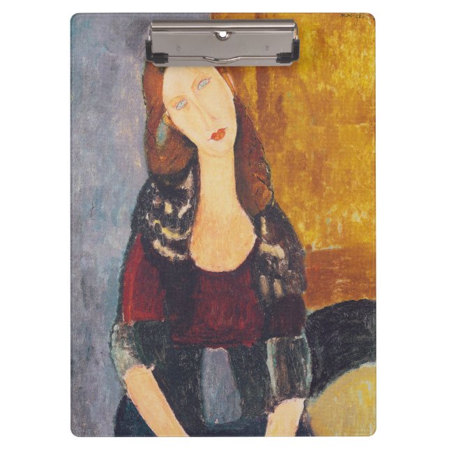 Carpeta De Pinza Retrato de Jeanne Hebuterne de Amedeo Modigliani (Anverso)