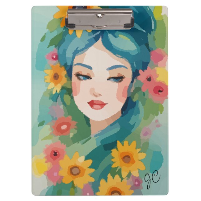 Carpeta De Pinza Retrato Floral Daydream (Anverso)