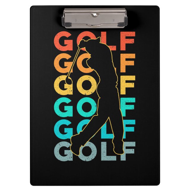 Carpeta De Pinza Retro Golfer (Anverso)