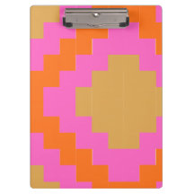 Retro Groovy Rosa Naranja Geométrico