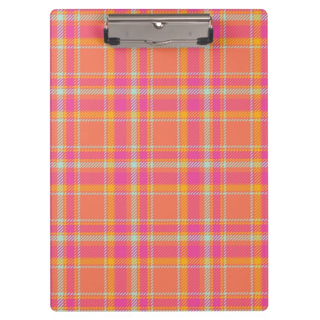 Carpeta De Pinza Retro rosa caliente con Naranja y azul (Anverso)