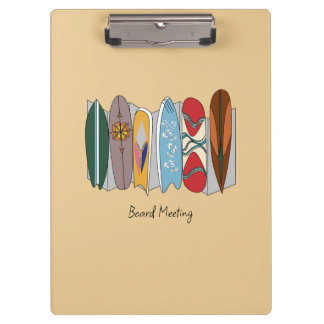 Carpeta De Pinza Reunión de la Junta Sandy Beige