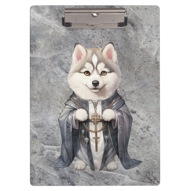 Carpeta De Pinza Rey sacerdote Perro Husky Siberiano (Anverso)