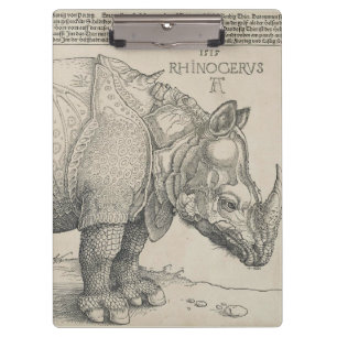 Carpeta De Pinza Rinoceronte, grabar en madera de Albrecht Durer