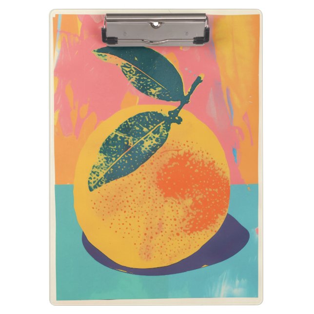Carpeta De Pinza Risograma naranja (Anverso)