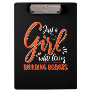 Carpeta De Pinza Robotics Engineer Robot Lover Chica Rob
