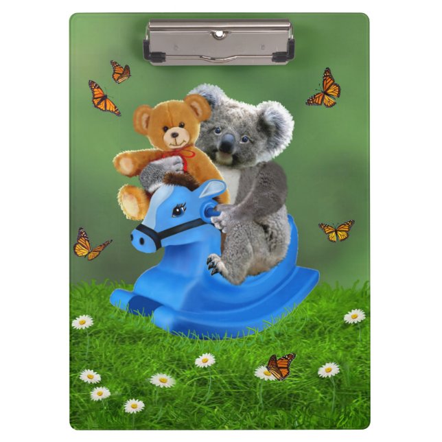 CARPETA DE PINZA ROCAS DEL OSO DE KOALA DEL BEBÉ (Anverso)