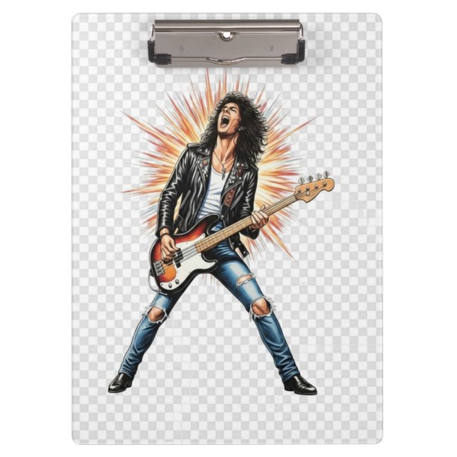 Carpeta De Pinza Rock star clipboard (Anverso)