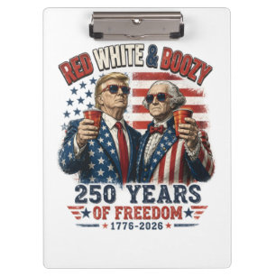 Carpeta De Pinza Rojo Blanco Borracho Trump George Washington 250