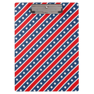 Carpeta De Pinza Rojo, Blanco y Azul Patriótico Estrellas y Franjas