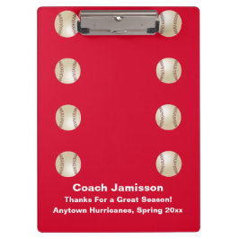 Carpeta De Pinza Rojo, Gracias Equipo De Béisbol, Nombre,