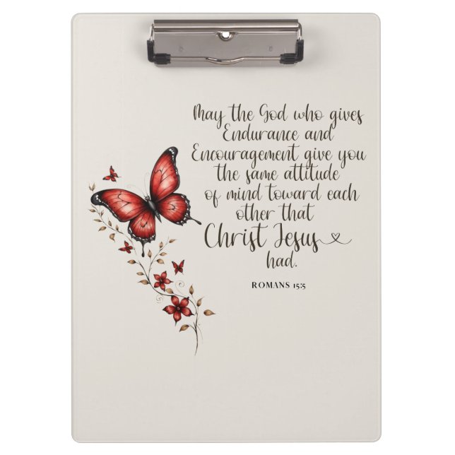 Carpeta De Pinza Romanos 15:5 Biblia Verse Image (Anverso)