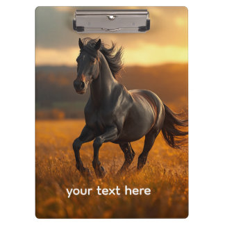 Carpeta De Pinza Rompecabezas de paisaje otoñal de semental negro m