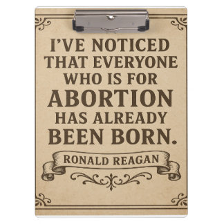 Carpeta De Pinza Ronald Reagan Abortion Quote