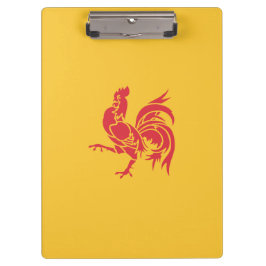 Carpeta De Pinza Rooster Rojo (Bandera de Valonia)