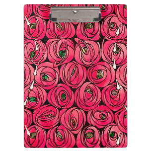 Carpeta De Pinza Rosa Art Nouveau Rennie Macintosh Graphic