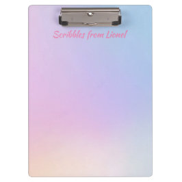 Carpeta De Pinza rosa, azul, degradado, pastel, femenino, ondulado,