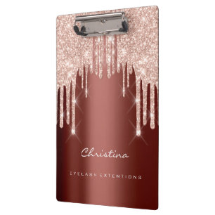 Carpeta De Pinza Rosa del planificador de eventos Lash Spark de maq