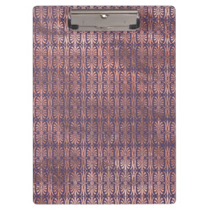 Carpeta De Pinza Rosa Dorado Glamuroso con Holograma y Art Deco Lav