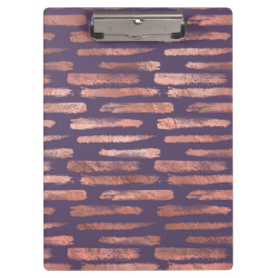 Carpeta De Pinza Rosa Dorado Glamuroso con Pinceladas de Lavanda