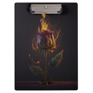 Carpeta De Pinza rosa en llamas