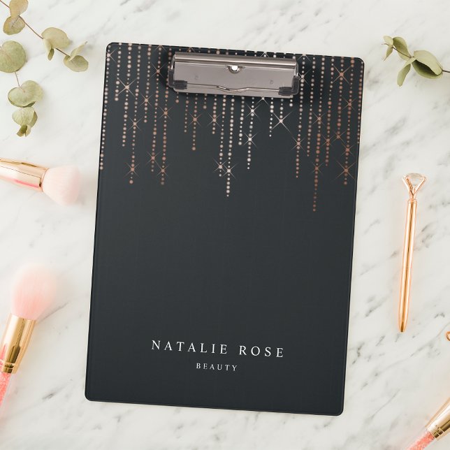 Carpeta De Pinza Rosa Gold Marquee Personalizado (Subido por el creador)