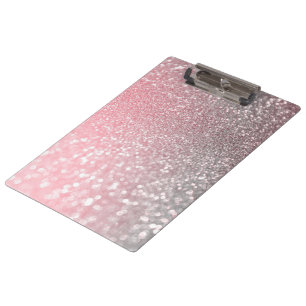 Carpeta De Pinza Rosa Gold Pink Sparkle Luxury Purpurina de moda