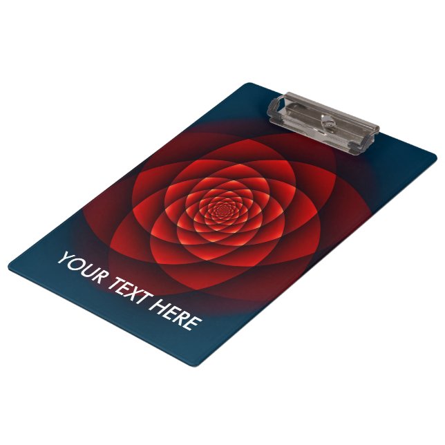 Carpeta De Pinza Rosa Kaleidoscope rojo + su texto (Angular)