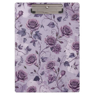 Carpeta De Pinza Rosa Lavanda Polvorienta Tonos Soñadores Florales 