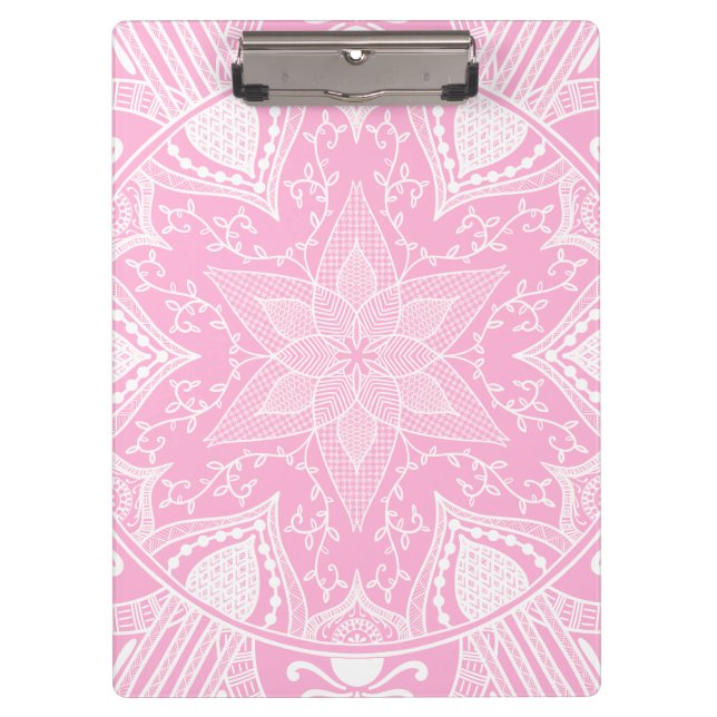 Carpeta De Pinza Rosa Mandala (Anverso)