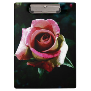 Carpeta De Pinza Rosa roja pintada al óleo