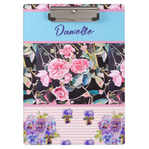 Carpeta De Pinza Rosa Rosa Shabby Chic Rosas Acuarela Rosas Rosa Az