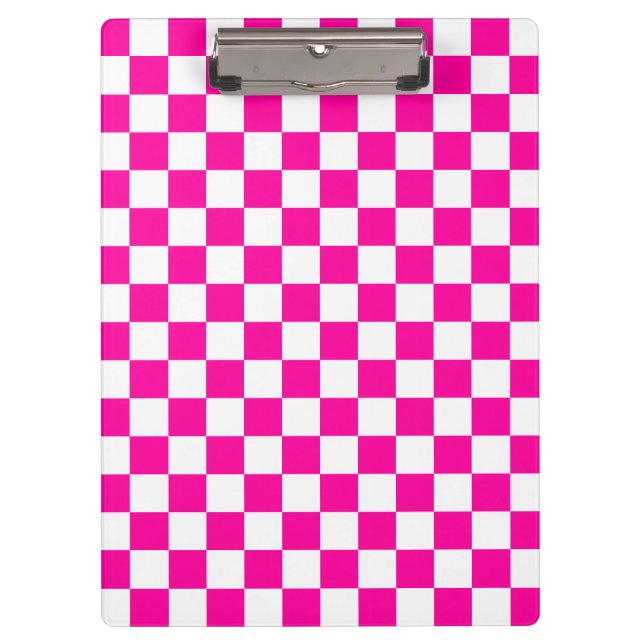 Carpeta De Pinza Rosa y blanco de neón bajo control (Anverso)