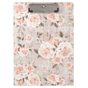 Carpeta De Pinza Rosas de madera y cosecha rusas Shabby Chic románt