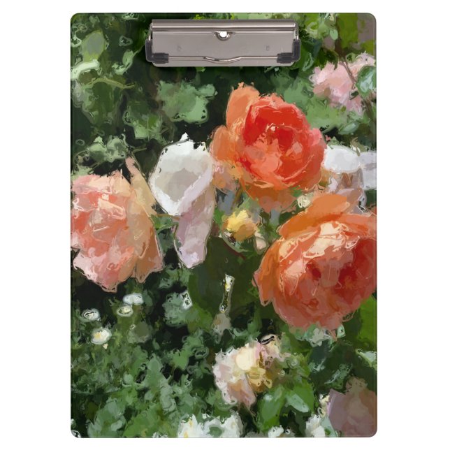 Carpeta De Pinza Rosas de Naranja de acuarela (Anverso)