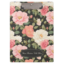 Carpeta De Pinza Rosas de Rubor Noir Floral Elegance Vintage Pastel