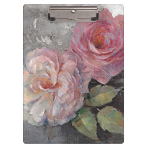 Carpeta De Pinza Rosas en gris