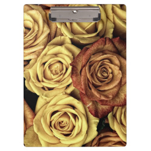 Carpeta De Pinza Rosas Sepia Tintados