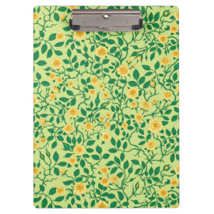 Carpeta De Pinza Rosas silvestres en amarillo y verde