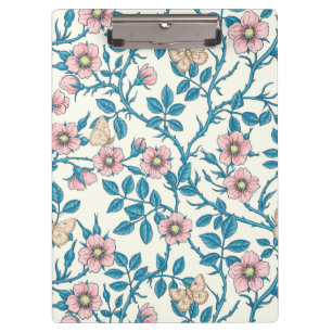Carpeta De Pinza Rosas silvestres y mariposas/rosa/azul/blanco apag