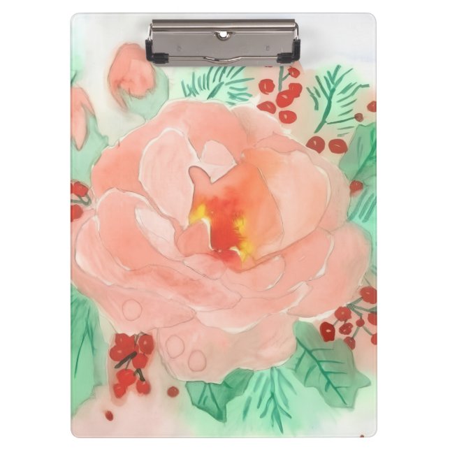 Carpeta De Pinza Rose aquarelle française (Anverso)