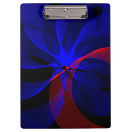 Carpeta De Pinza Rotating Blue Accent Geometric Clipboard