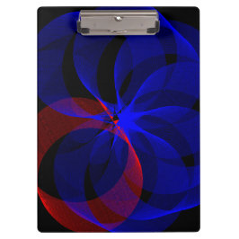 Carpeta De Pinza Rotating Blue Accent Geometric Clipboard