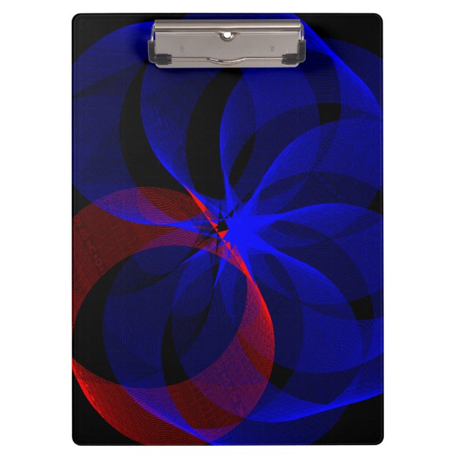 Carpeta De Pinza Rotating Blue Accent Geometric Clipboard (Anverso)