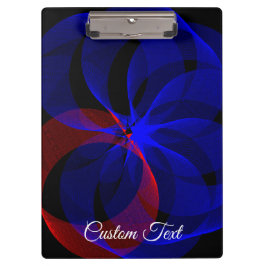 Carpeta De Pinza Rotating Blue Accent Geometric Clipboard