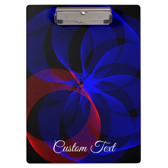 Carpeta De Pinza Rotating Blue Accent Geometric Clipboard (Anverso)