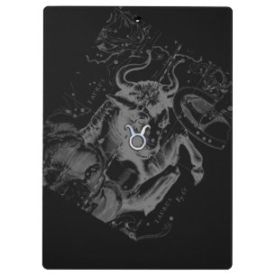 Carpeta De Pinza Rótulo cromado como Taurus Zodiac en Hevelius