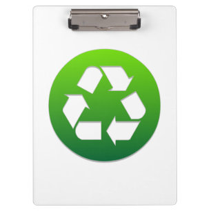 Carpeta De Pinza Rótulo de reciclaje verde