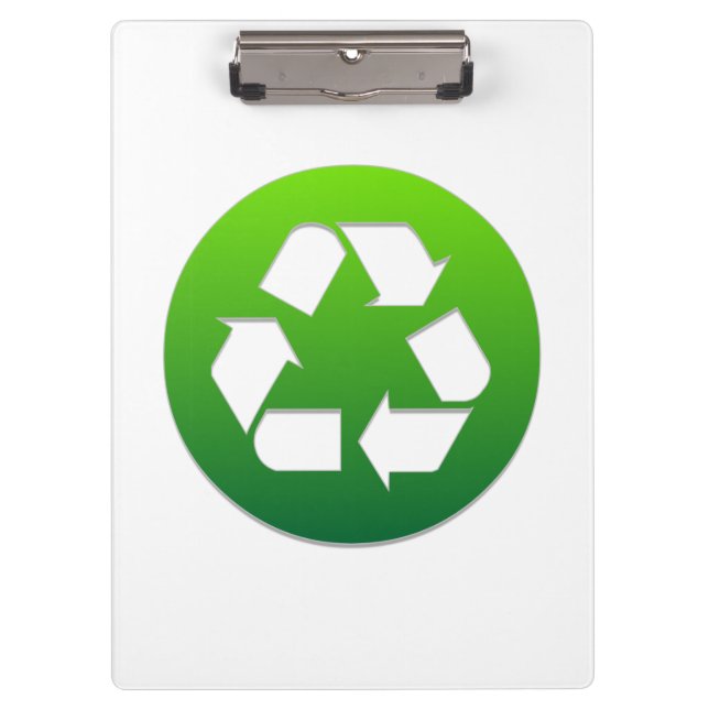 Carpeta De Pinza Rótulo de reciclaje verde (Anverso)
