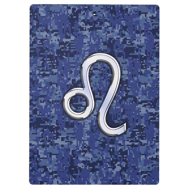 Carpeta De Pinza Rótulo Leo Zodiac en Camuflaje Digital Azul (Reverso)